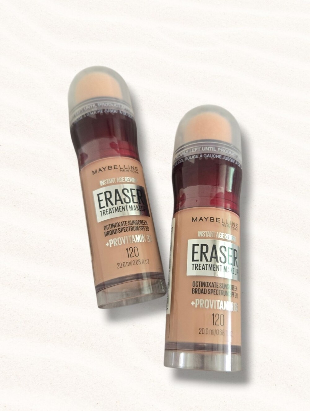 2x Maybelline Instant Age Rewind Eraser Treatment Foundation Makeup,120